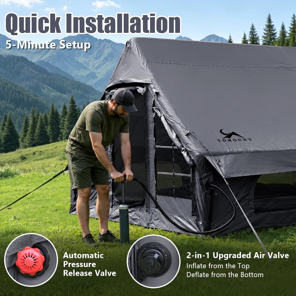 Amazon.com: TOMOUNT Inflatable Camping Tents Air Glamping Tents 4